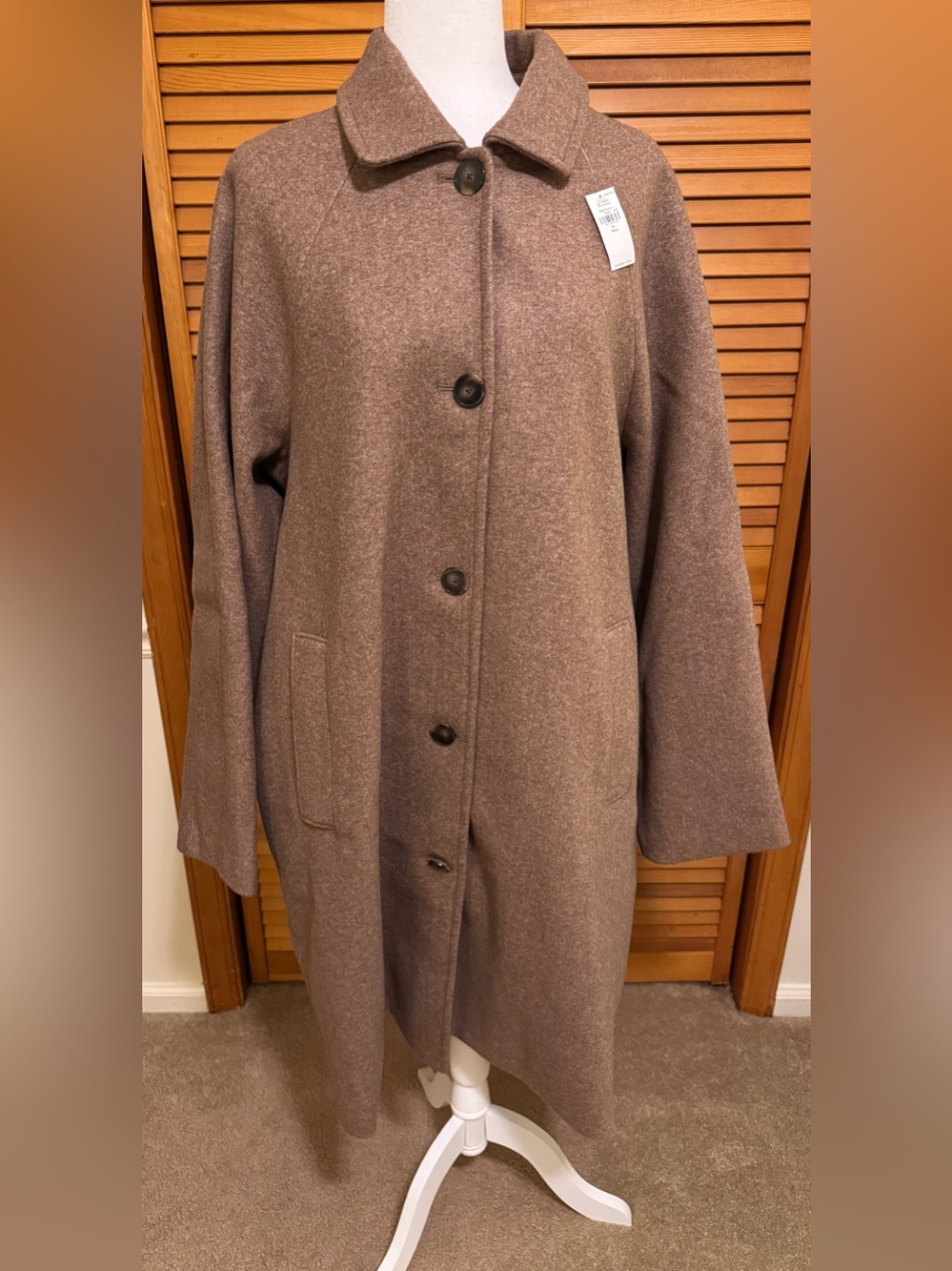 Old Navy Relaxed Button-Front Mac Coat